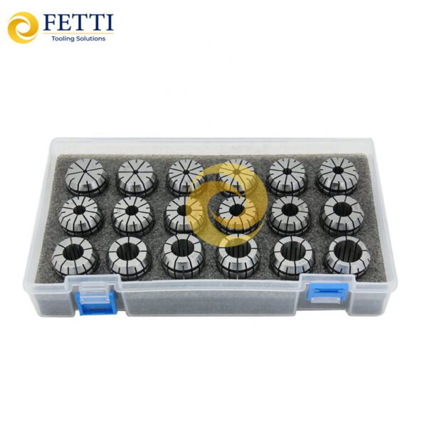 Juego de pinzas FETTI ER32 de 18 piezas, 3-20 mm, 65 Mn, para fresadora CNC, máquina de grabado, motor de husillo, fresas, juego de pinzas ER32