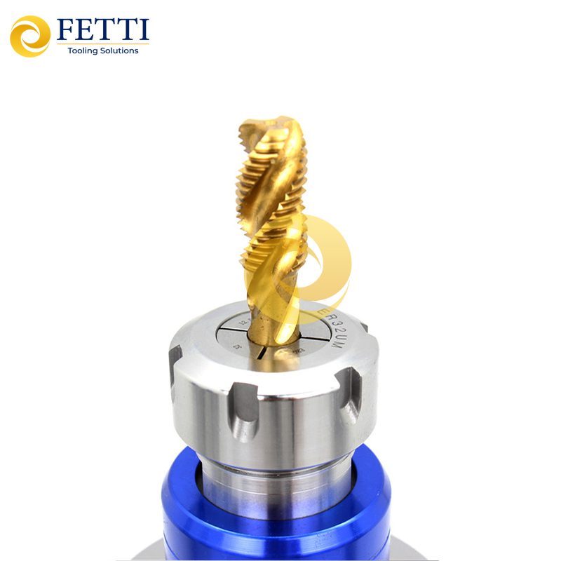 Mandril de roscado telescópico rígido tipo BT40 ETP de FETTI Machine Tools, utilizado con pinza de roscado para fresadora taladradora - Imagen 2